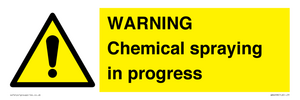 WARNING Chemical spraying in progress